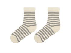 Lil Atelier turtledove/mourning dove striped socks cotton (2-pack)  